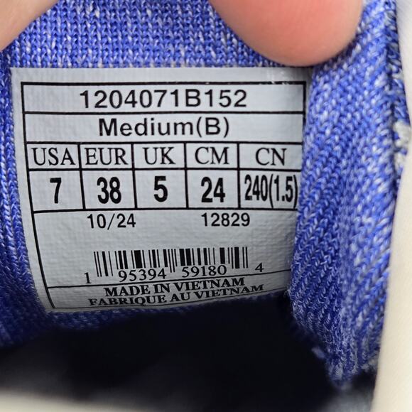 Brooks Womens 7B Ghost 16 White Amparo Blue Limpet Shell Athletic Running Shoe - Picture 12 of 12